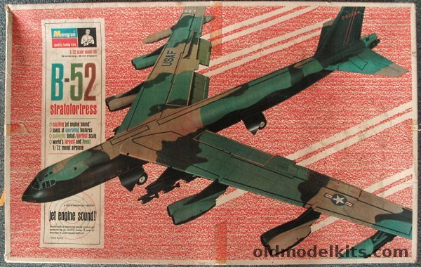 Monogram 1/72 B-52D Stratofortress, PA215 plastic model kit